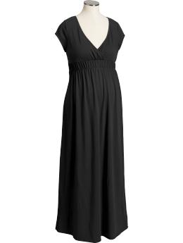 Maternity Jersey V-Neck Maxi Dresses