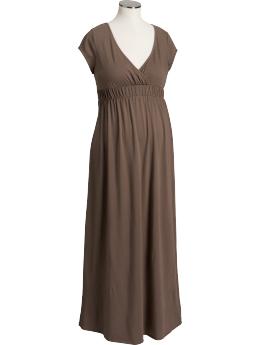 Maternity Jersey V-Neck Maxi Dresses