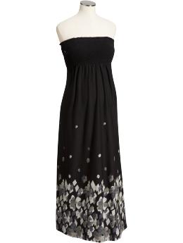 Maternity Removable-Strap Printed Maxi Dresses