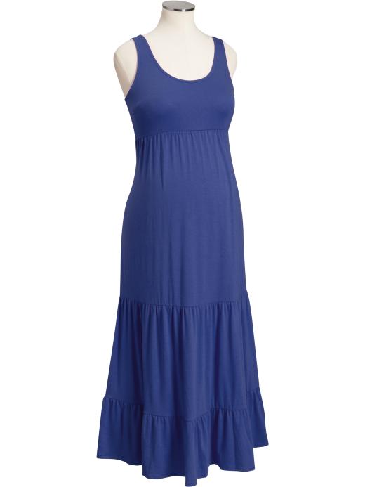 Old Navy Maternity Tiered Jersey Maxi Tank Dresses