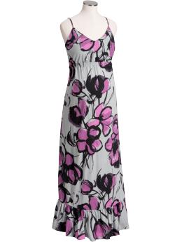 Maternity Tiered Jersey Maxi Dresses