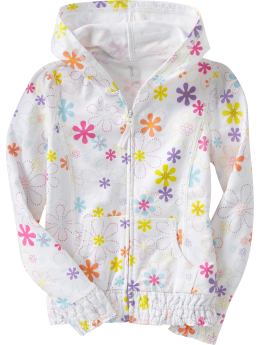 Girls Smocked French Terry Hoodies