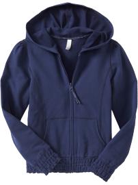 Girls Smocked French Terry Hoodies