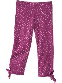 Girls Knotted-Tie Capri Leggings