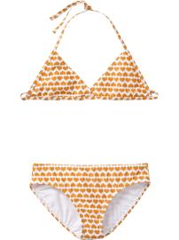 Girls Heart-Print Bikinis