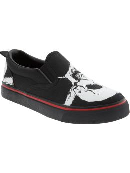 Boys Patterned Canvas Slip-Ons