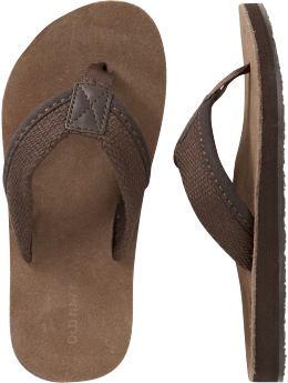 Boys Suede Flip-Flops
