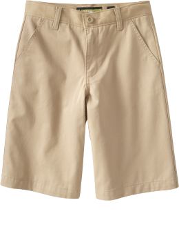 Boys Plain-Front Uniform Shorts
