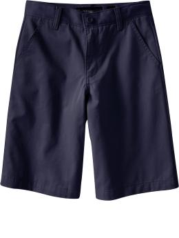 Boys Plain-Front Uniform Shorts