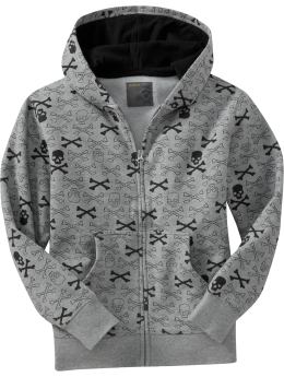 Boys Urban-Print Zip Hoodies