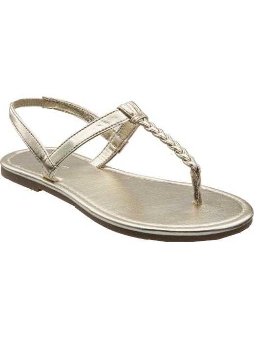 Girls Clothes: Girls Braided Thong Sandals: Darling Dressy Looks | Old Navy