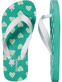 Girls Printed Flip-Flops