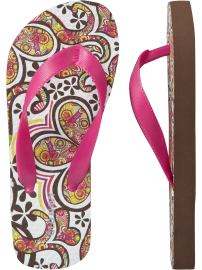 Girls Printed Flip-Flops