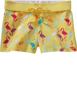 Girls French Terry Fold-Over Shorts