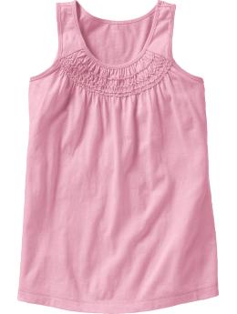 Girls Smocked Jersey Tanks