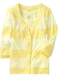 Girls Slub-Knit Cardigan Twin Sets
