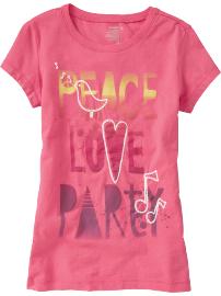 Girls Embellished Graphic Tees