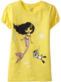 Girls Graphic Puff-Sleeve Tees