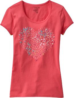 Girls Embroidered-Graphic Tees