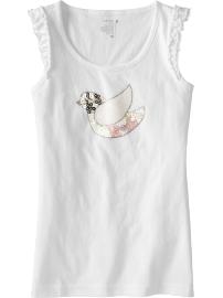Girls Sparkle Bird Graphic Tees