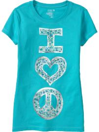 Girls Embellished Graphic Tees
