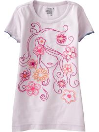 Girls Graphic Layered-Sleeve Tees