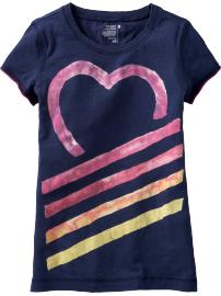 Girls Graphic Layered-Sleeve Tees
