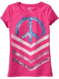 Girls Graphic Layered-Sleeve Tees