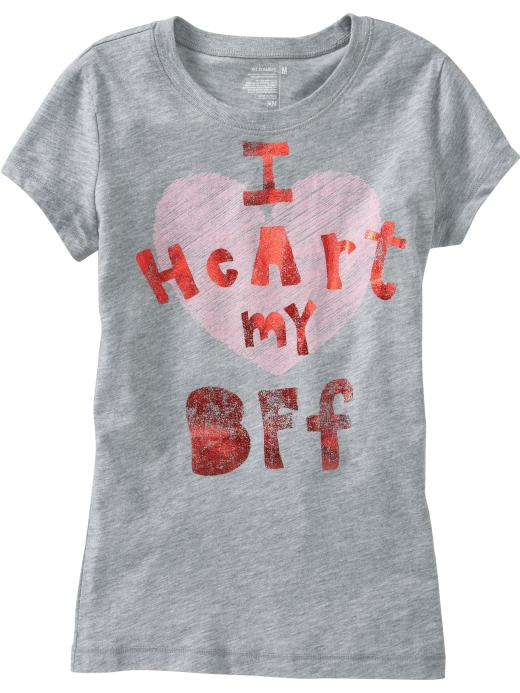 Old Navy Girls Embellished Valentine Graphic Tees