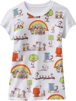 Girls Peanuts� Eco-Graphic Tees