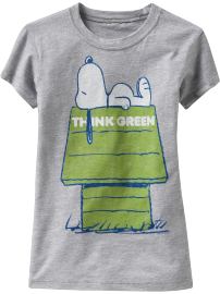Girls Peanuts� Eco-Graphic Tees
