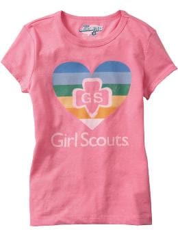 Girls Girl Scouts� Distressed Graphic Tees