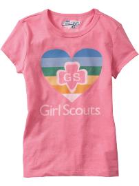 Girls Girl Scouts� Distressed Graphic Tees