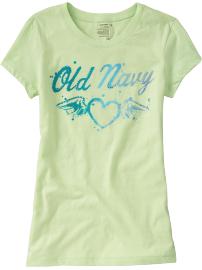 Girls Watercolor Embellished Logo Tees
