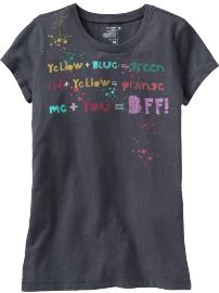 Girls Doodle-Style Graphic Tees