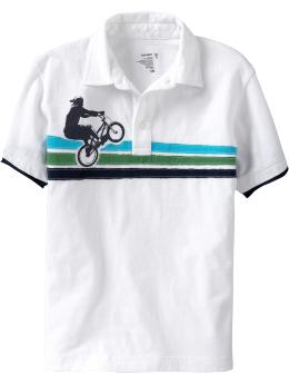 Boys Applique-Graphic Polos