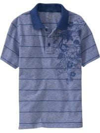 Boys Surf Graphic Jersey Polos