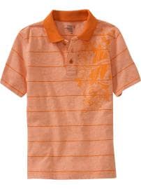 Boys Surf Graphic Jersey Polos