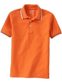 Boys Tipped Pique Polos