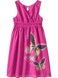 Girls Surplice Babydoll Dresses
