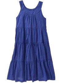 Girls Scoop-Neck Tiered Dresses