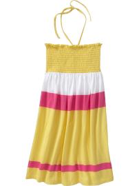 Girls Striped Jersey Tube Dresses