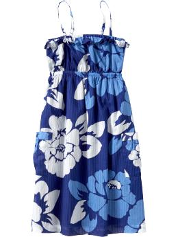Girls Printed Ruffle Sundresses