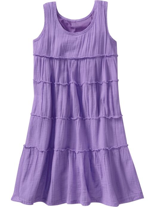 Old Navy Girls Gauzy Ruffle-Tiered Dresses