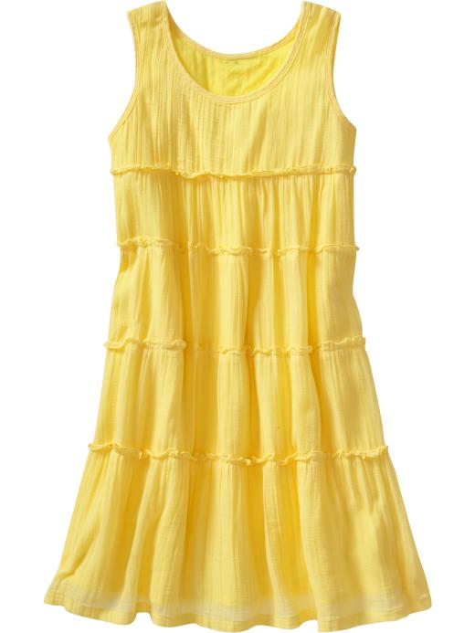 Old Navy Girls Gauzy Ruffle-Tiered Dresses