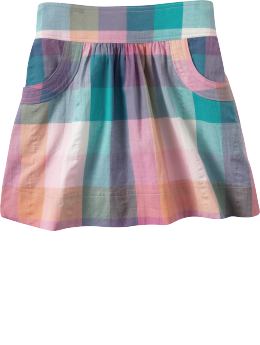 Girls Scoop-Pocket Skirt and Short Sets