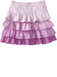 Girls Embroidered Tiered Skirts