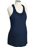 Maternity Ruffled Scoop-Neck Tanks
