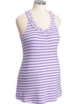 Maternity Ruffled Scoop-Neck Tanks