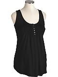 Maternity Button-Front Pintuck Tanks